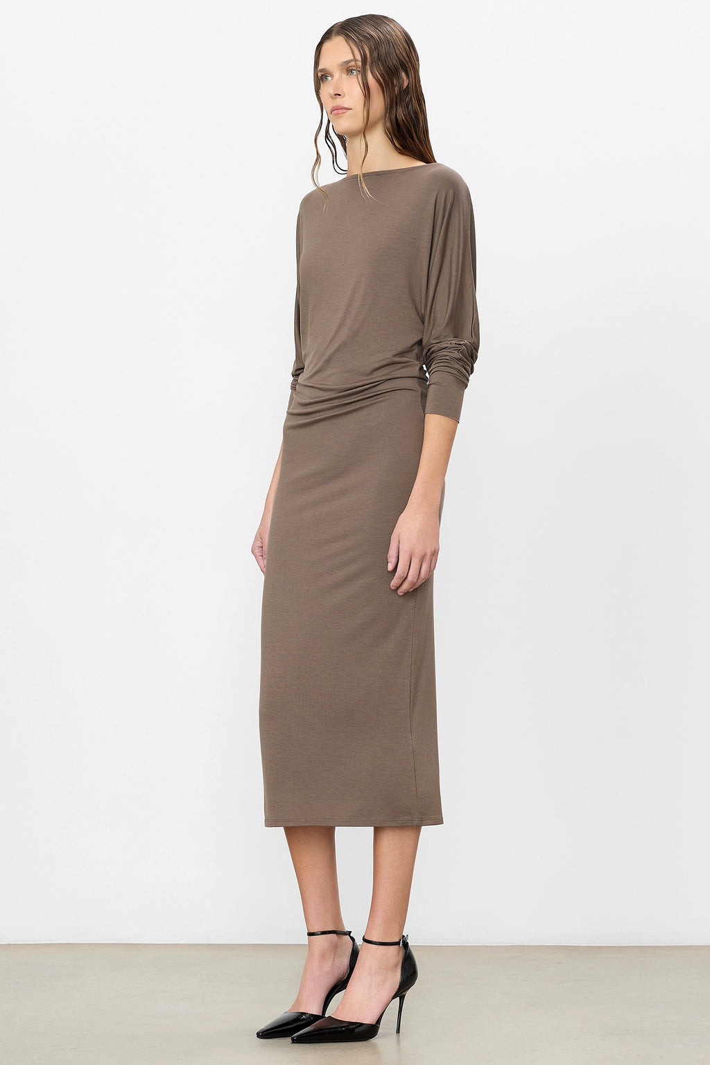 Robe Midi Aspen Mushroom - Éterne