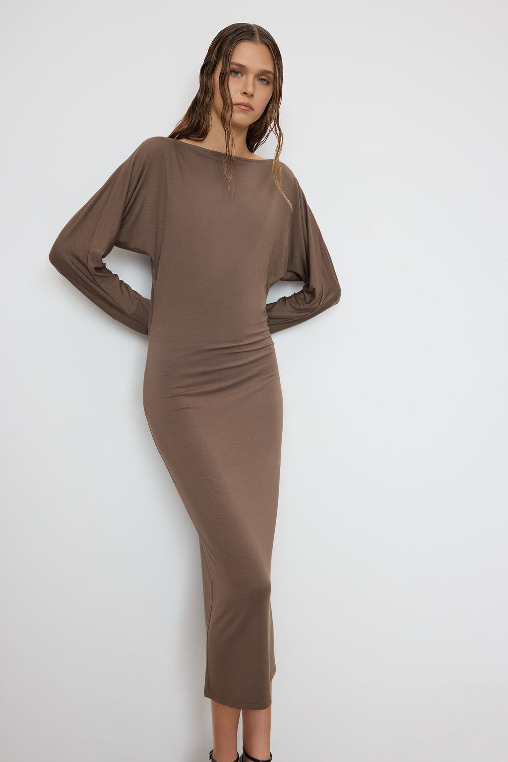 Robe Midi Aspen Mushroom - Éterne
