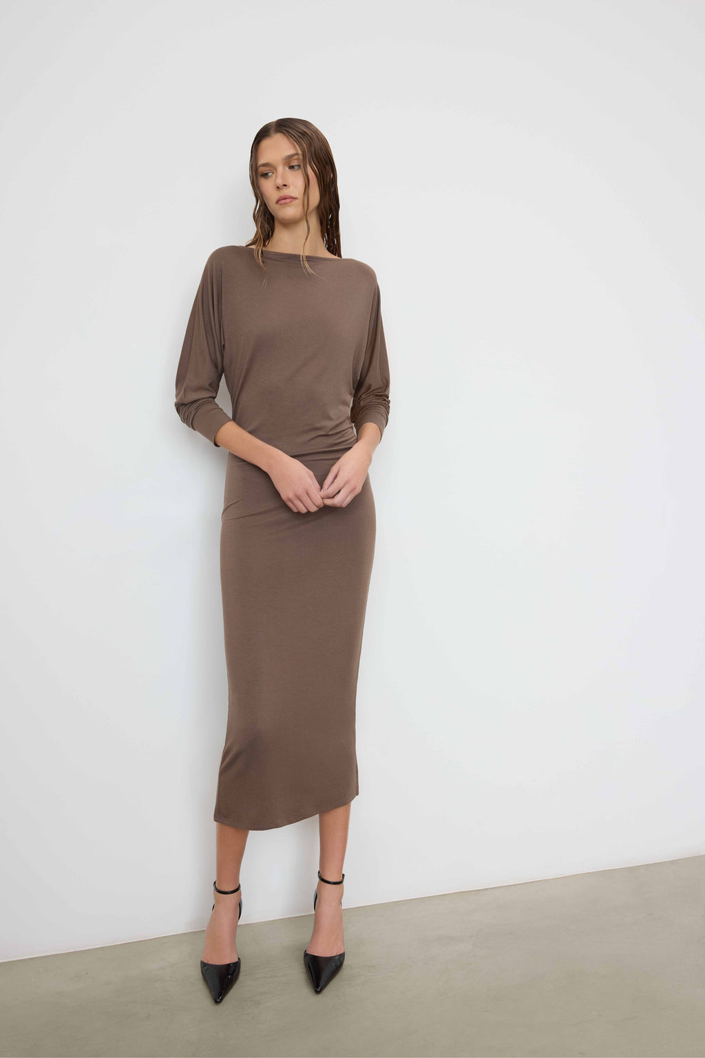 Robe Midi Aspen Mushroom - Éterne