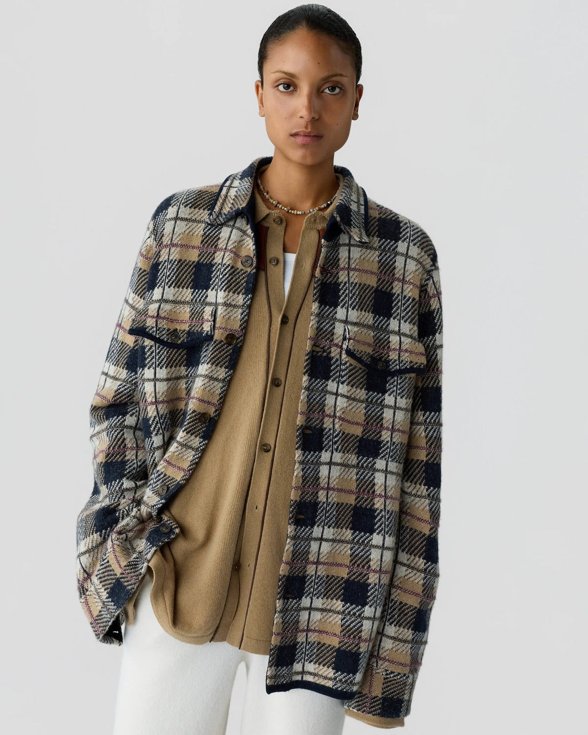 Chemise Plaid Work - Camel Combo