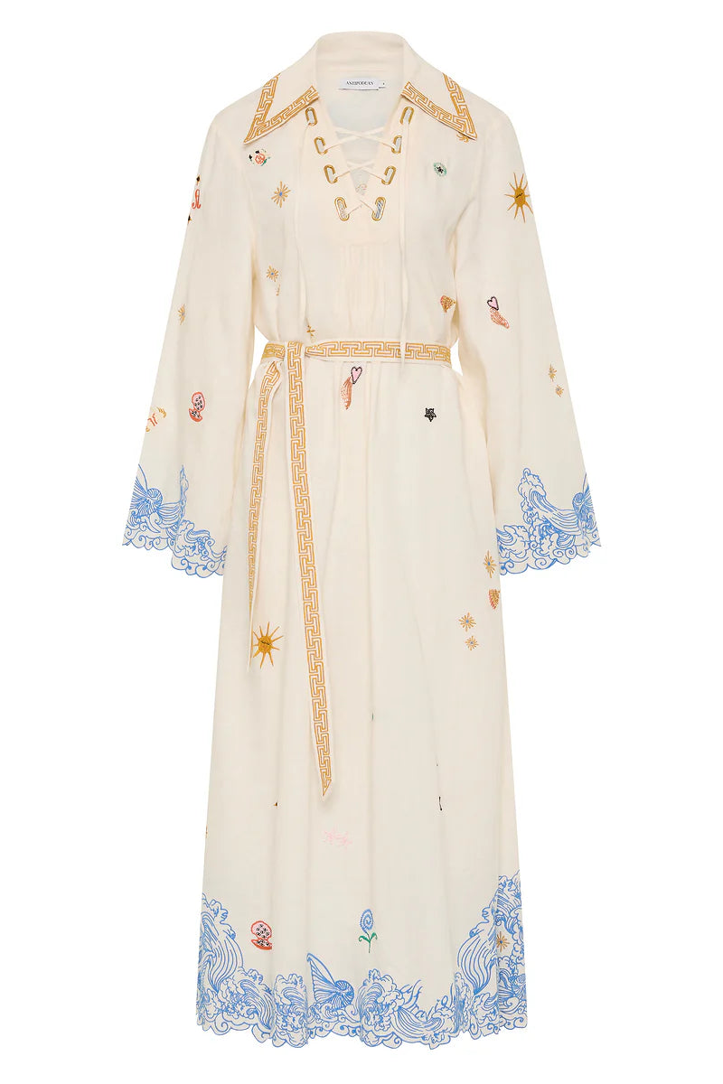 Kaftan Pipeline Scallop Hem