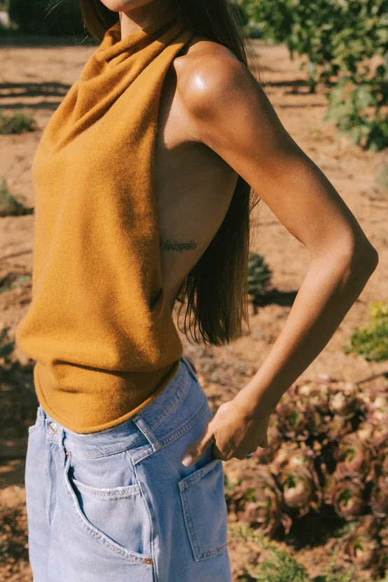 Top Tara Shawl X Izabel - Ochre