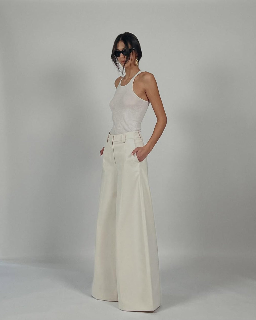 Pantalon D-Alma - Cream