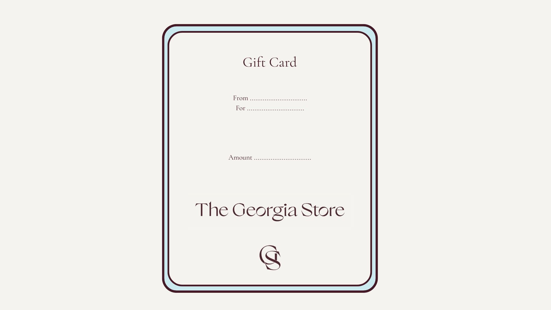 Carte-Cadeau The Georgia Store