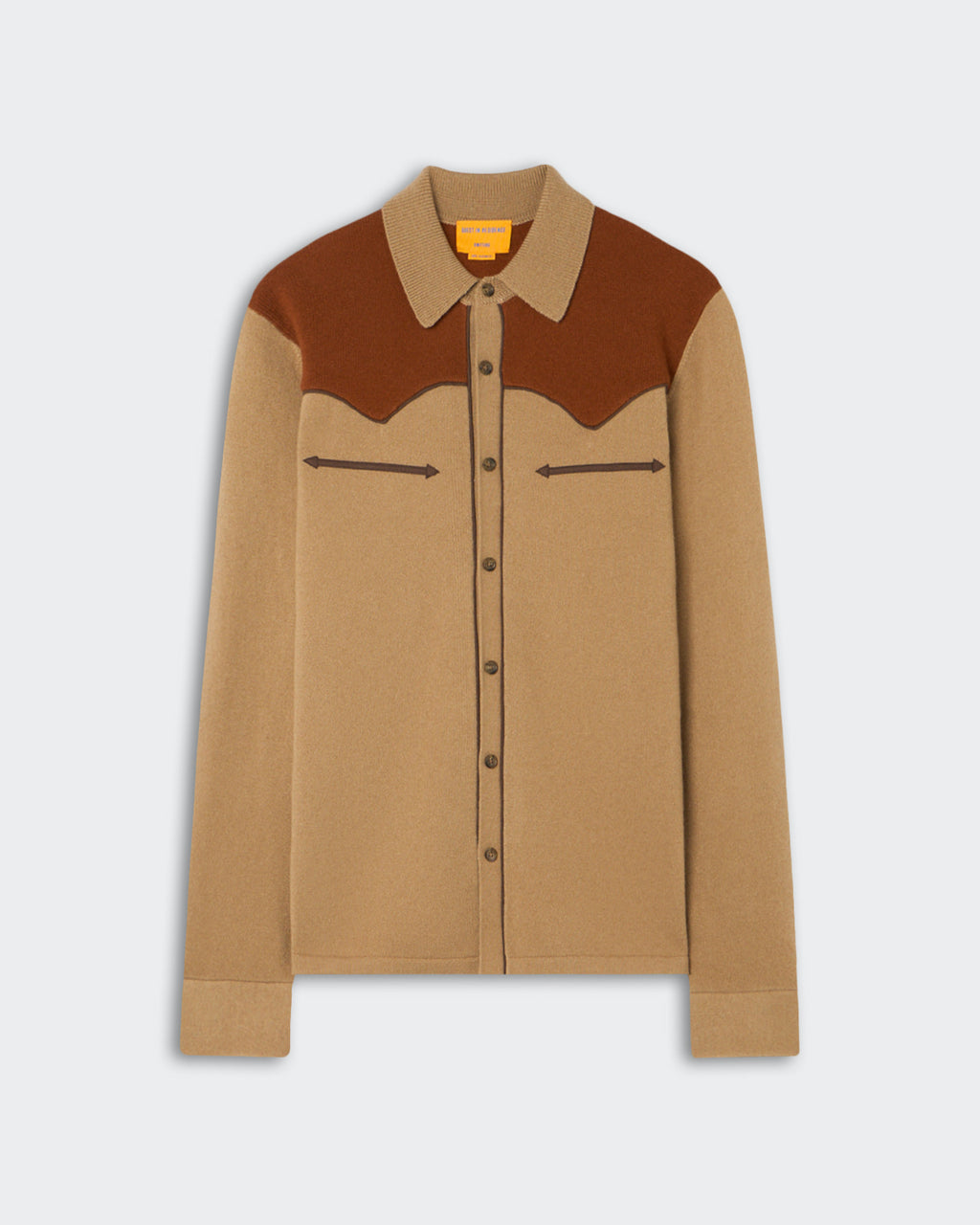 Chemise Western Button Up! - Camel/Burnt Sienna