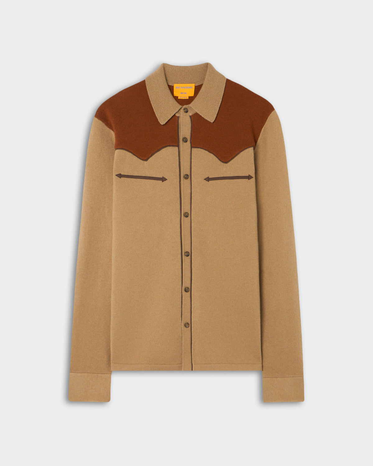 Chemise Western Button Up! - Camel/Burnt Sienna