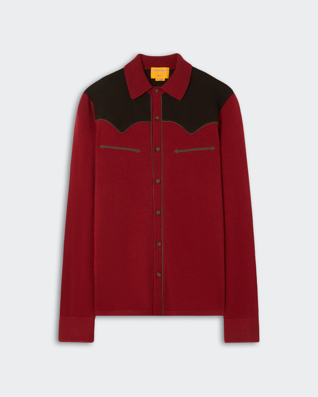 Chemise Western Button Up! - Carmine/BurntCocoa