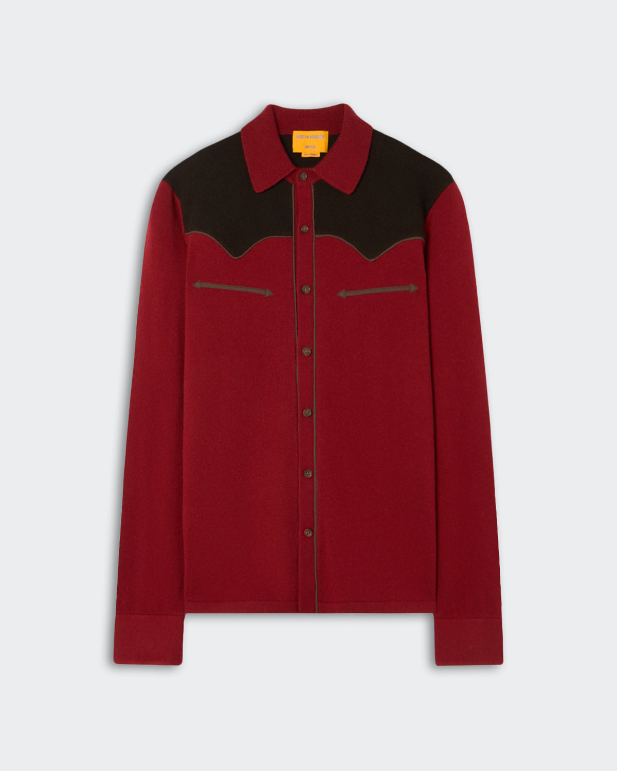 Chemise Western Button Up! - Carmine/BurntCocoa