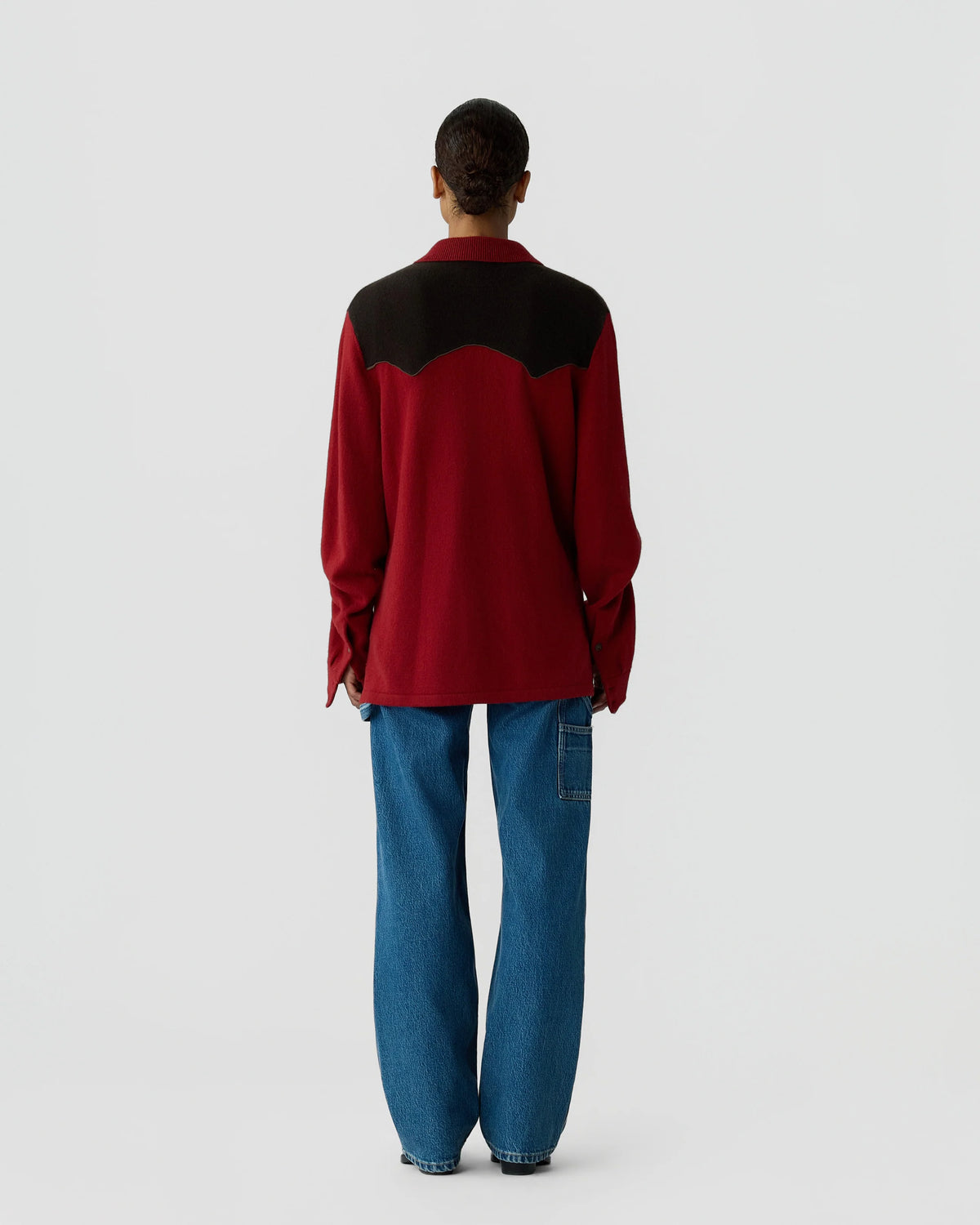 Chemise Western Button Up! - Carmine/BurntCocoa