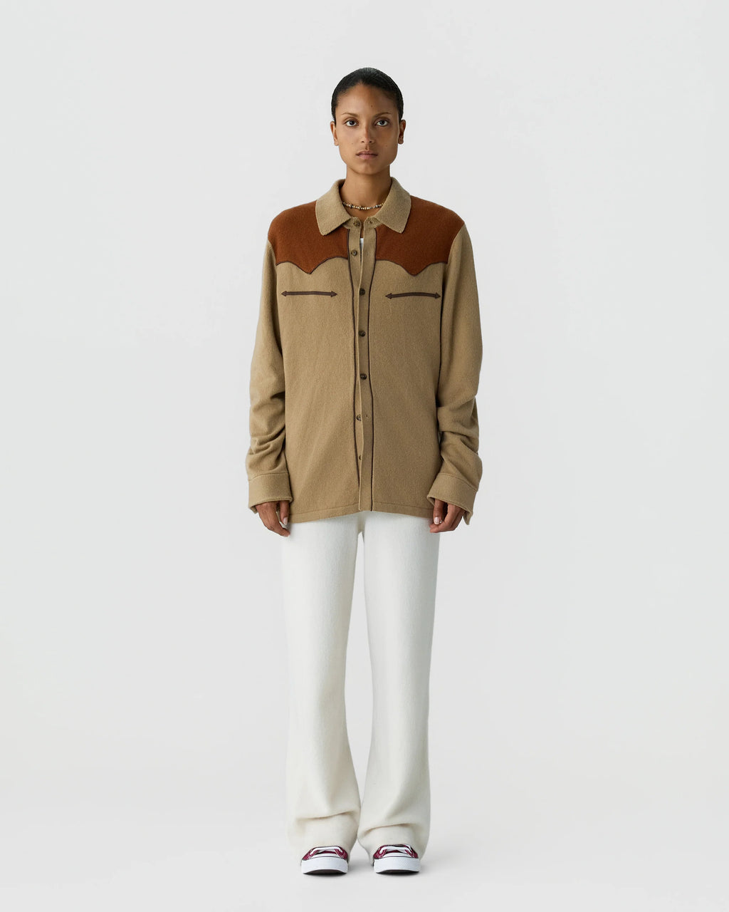 Chemise Western Button Up! - Camel/Burnt Sienna