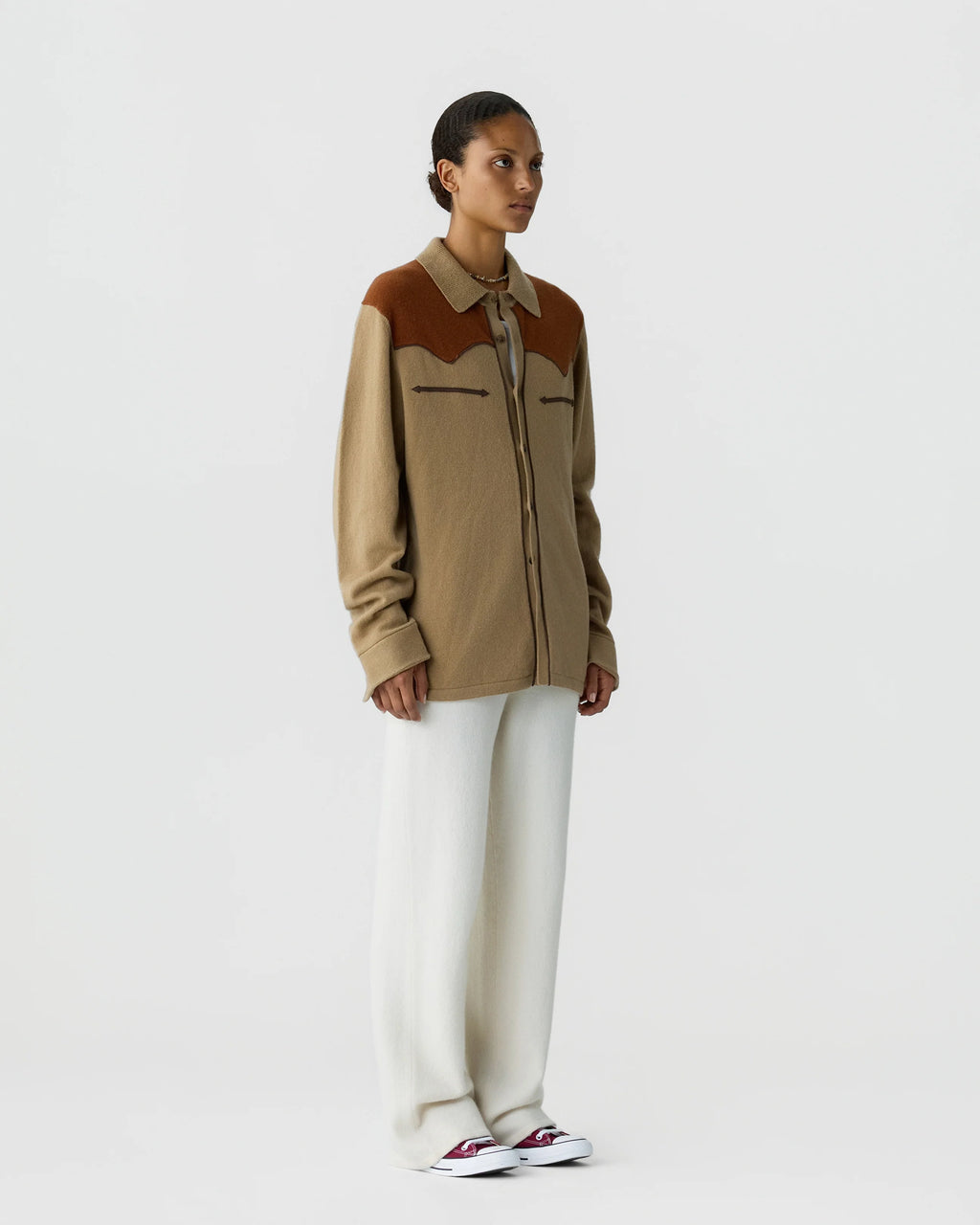 Chemise Western Button Up! - Camel/Burnt Sienna