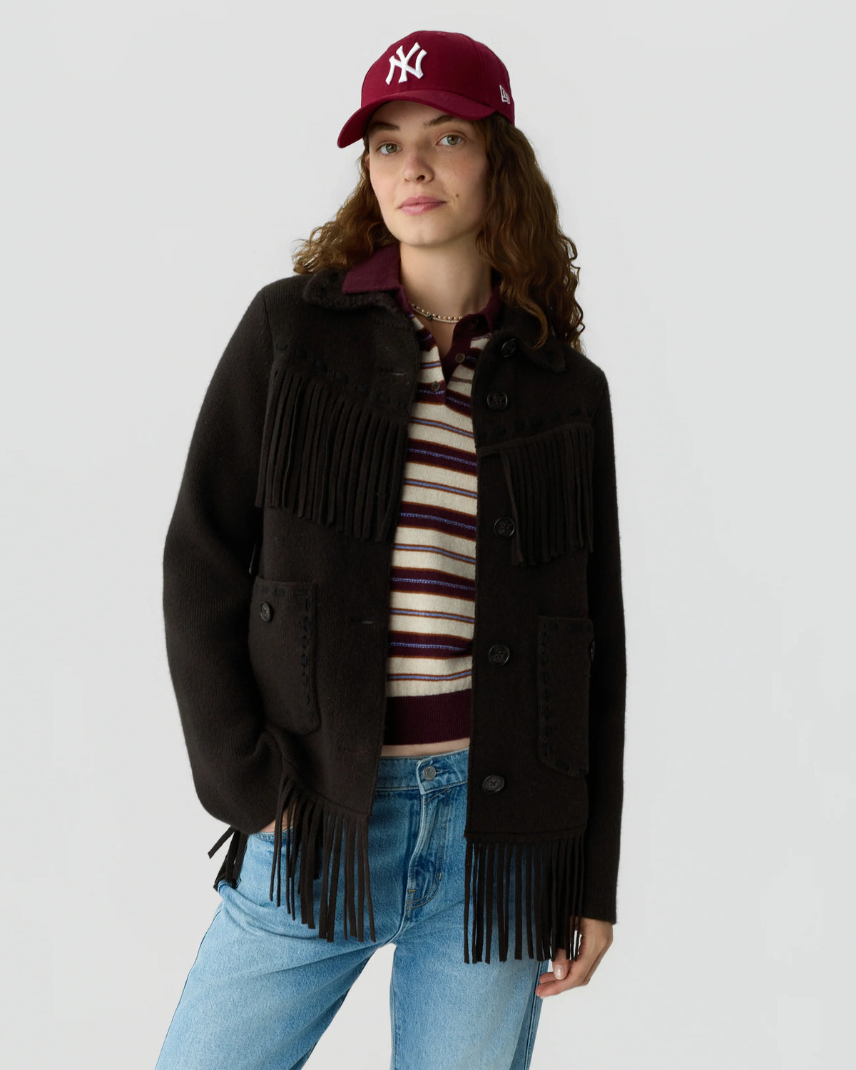 Veste Western Fringe - Burnt Cocoa