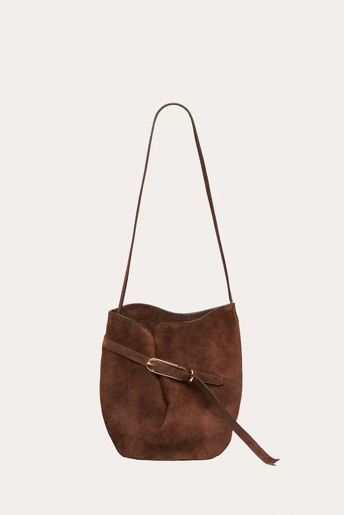 Sac Belted Bucket - Suede Dark Brown