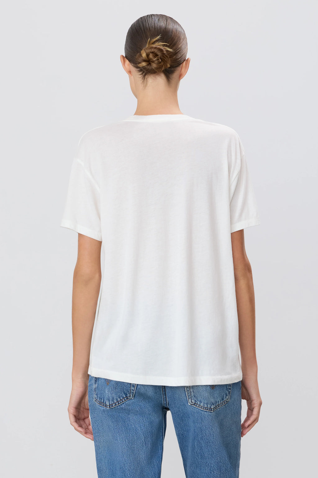 T‑shirt Boyfriend à manches courtes – Ivory