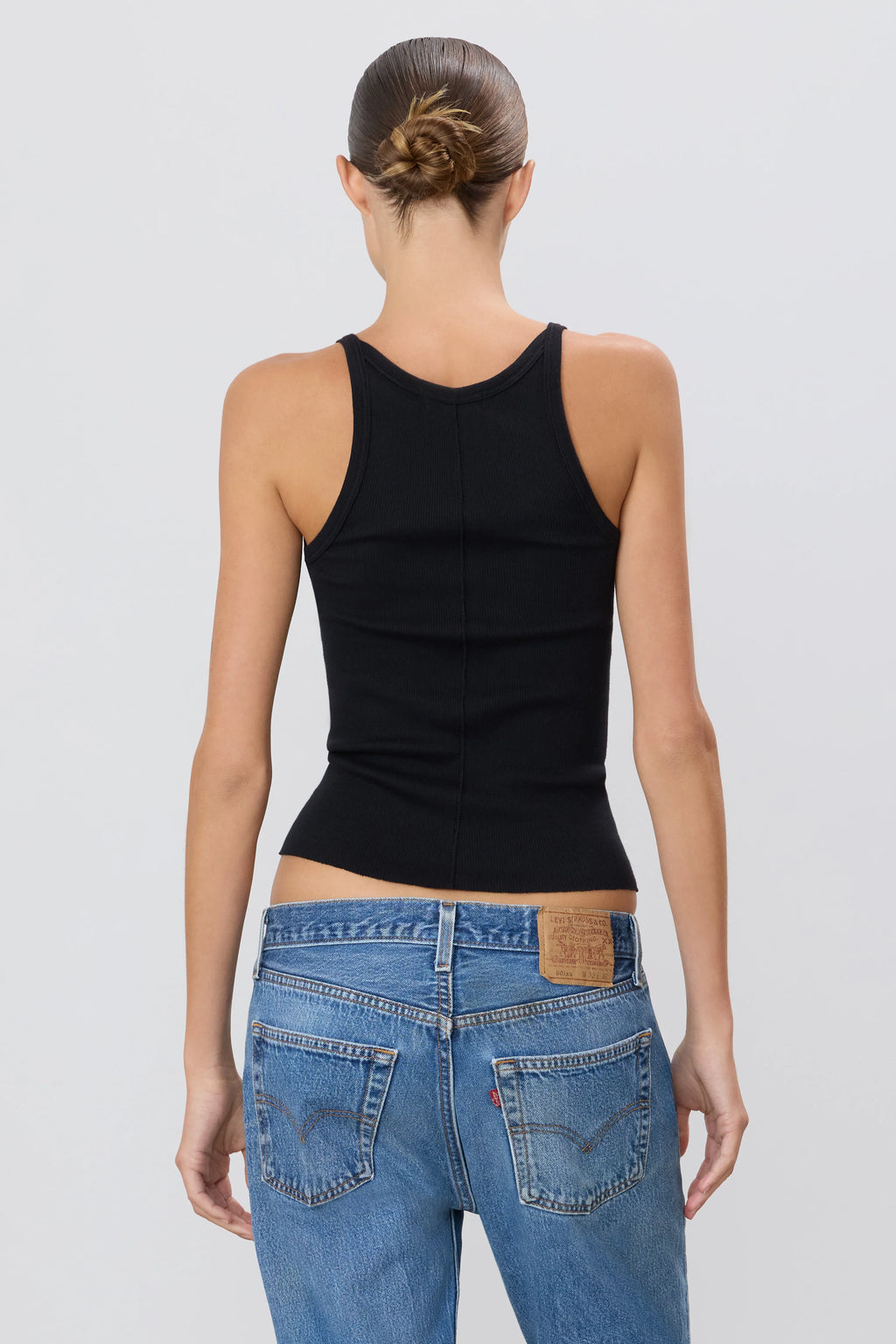 Débardeur côtelé Chloe – Black