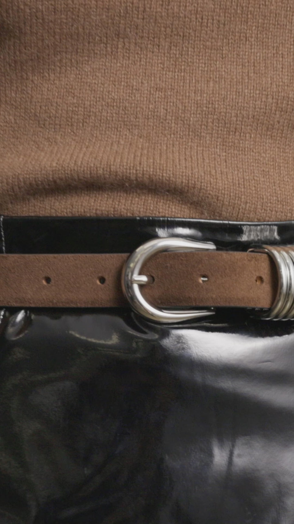 Ceinture Hollyhock Suede - Chocolate&Silver