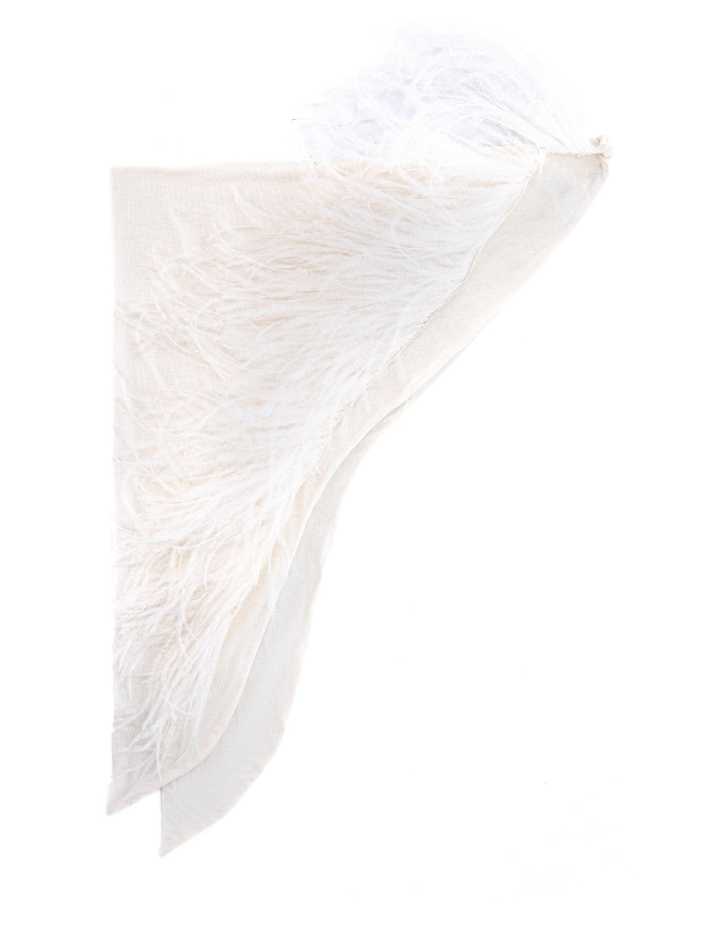 Foulard Sissy à plumes - Off White