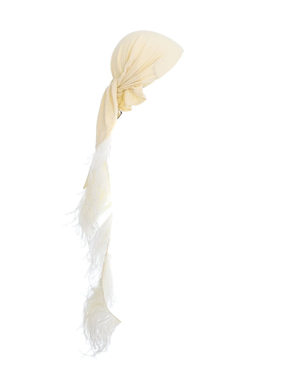 Foulard Sissy à plumes - Vanilla Yellow