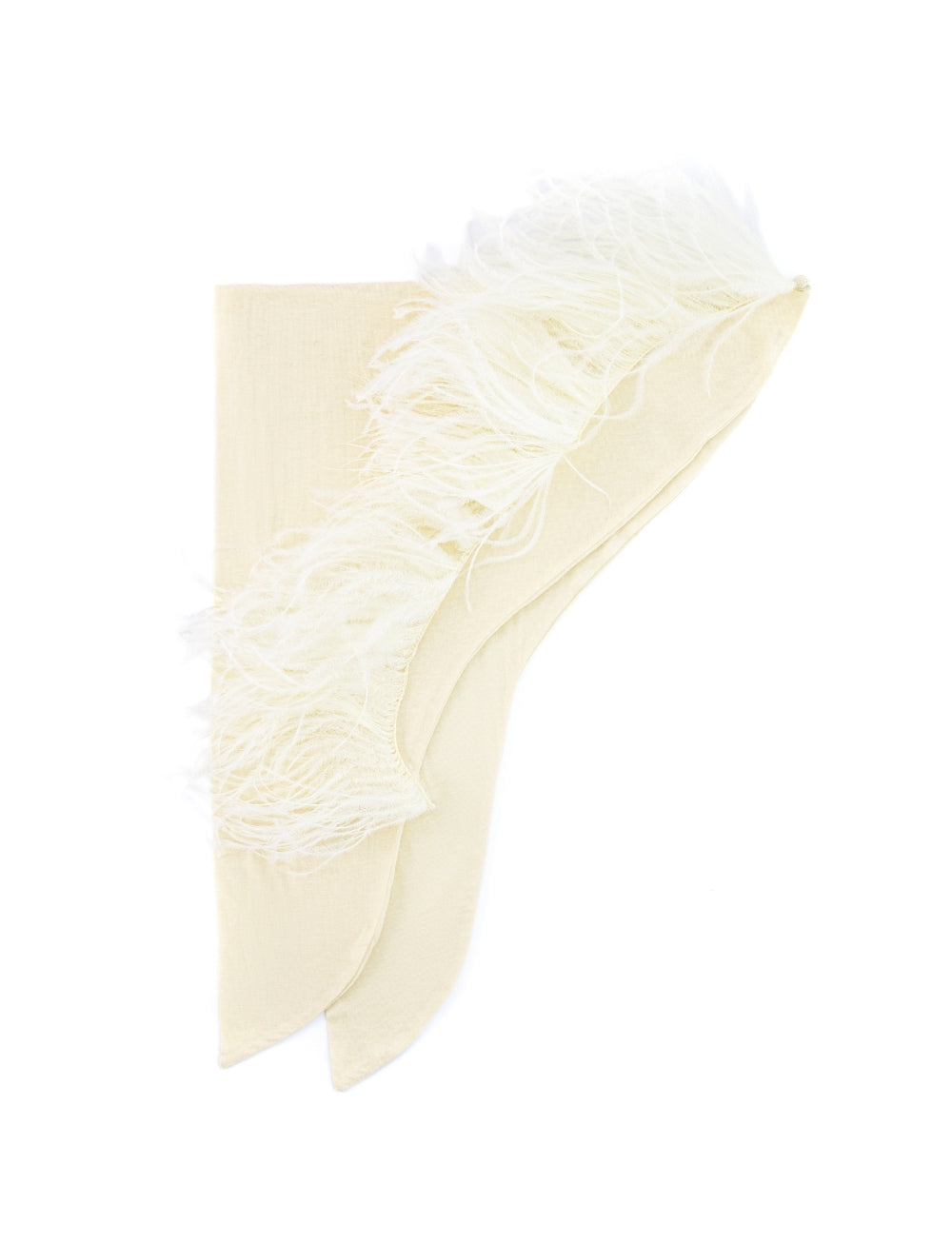 Foulard Sissy à plumes - Vanilla Yellow