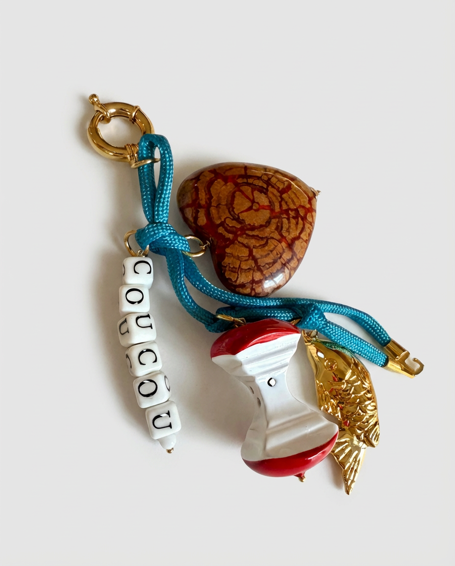 Porte-clés – Charms Cœur et Pomme