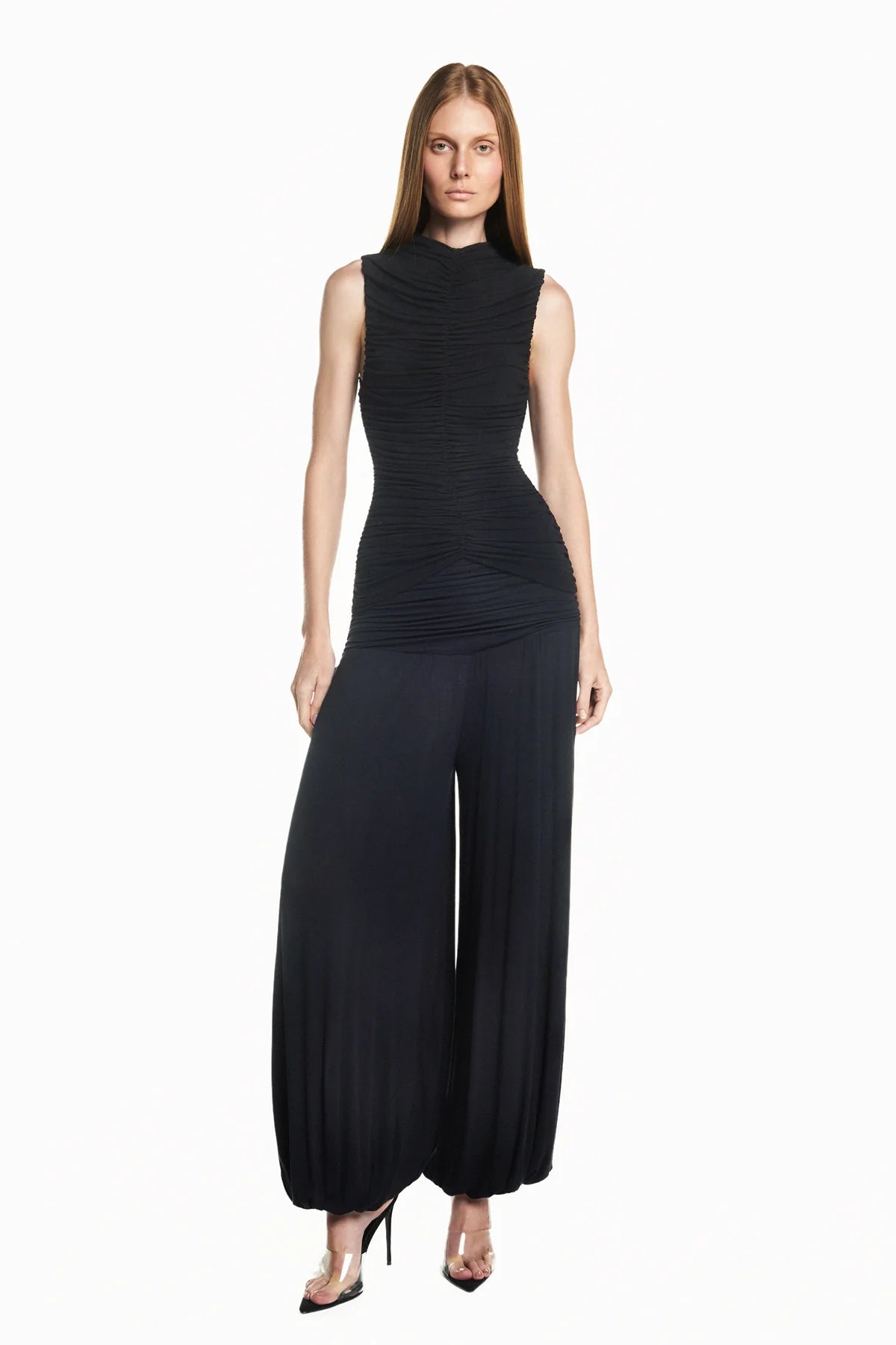 Pantalon Drapé Noir